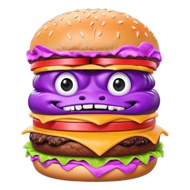 Grimace eating  sticker