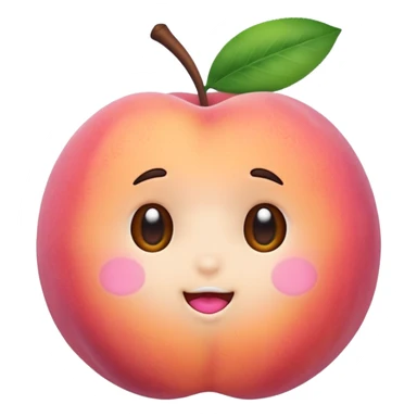 kawaii  peaches sticker