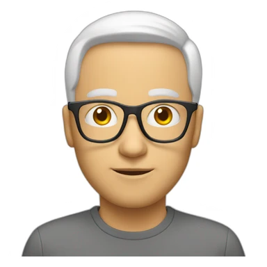 men white glasses programming sticker