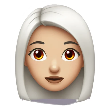 Cute girl with red eyes and long lashes sticker