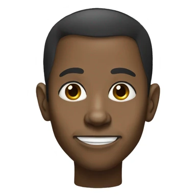 Somali goblin brown dark skin tone crooked nose with dark hair receding corners and a stubble beard  sticker