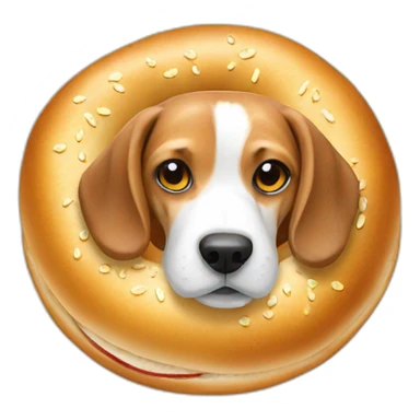 beagle on a bagel sticker