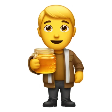 Guy having honey sticker