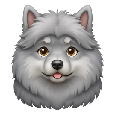 Gray dog sticker