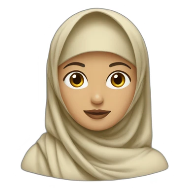 Barbue en hijab sticker