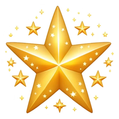 shiny sparkling star cluster sticker