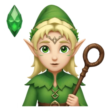 elf with staff sticker