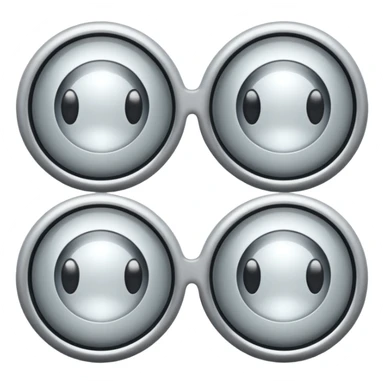 lentes plateados sticker