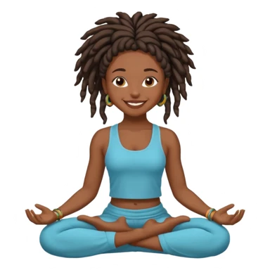 yoga black girl with locs  sticker