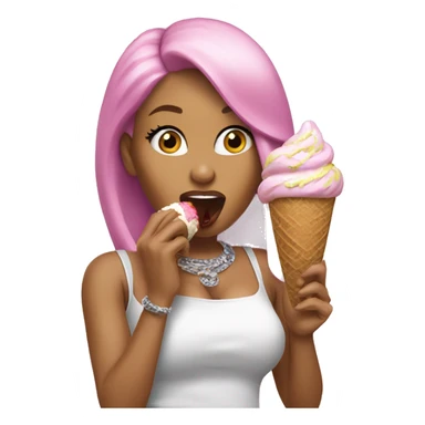Nicki minaj eating icecream sticker