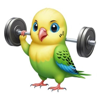 budgie at the gym cute sticker