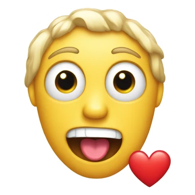 Face with heart and tongue out sticker