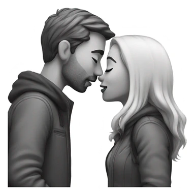 Male kissing female  sticker
