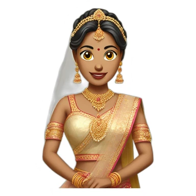 Wedding bride in indian lehenga sticker