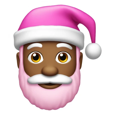 Pink hat santa claus sticker