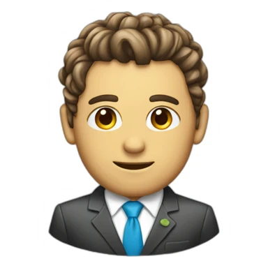 Cerebro con traje y corbata sticker