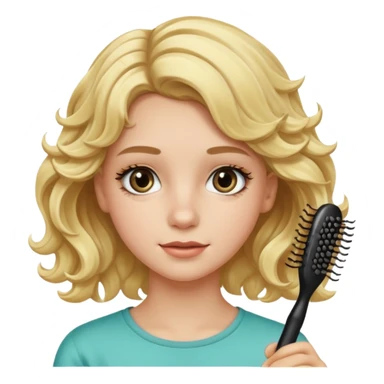 wawy haired blonde teenage girl with mascara sticker