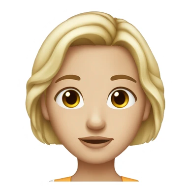 blonde hair brown eyed girl with freckles sticker