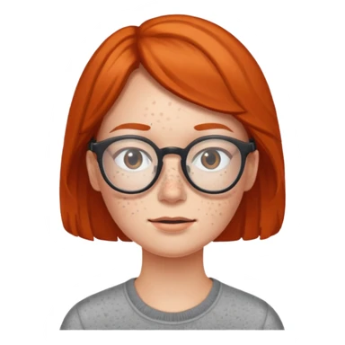 freckled with glasses sticker