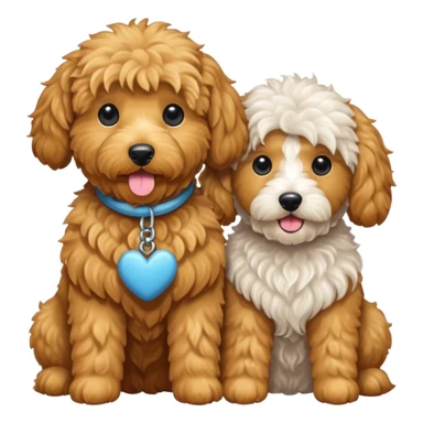 Golden doodle and Multipoo friends sticker