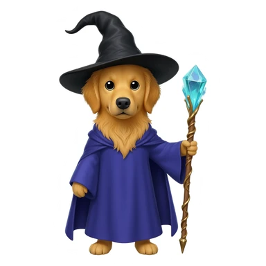 Dog wizard sticker