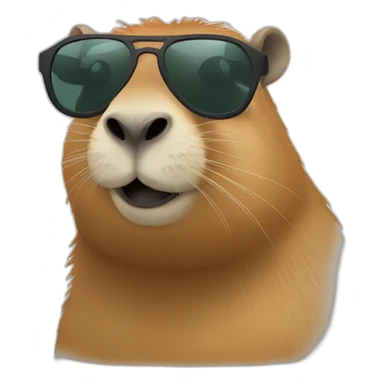 Capybara with sunglasses sticker