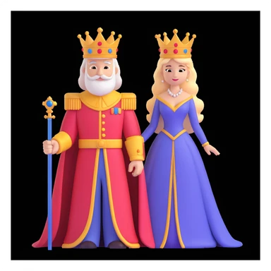 disney king and queen posing sticker