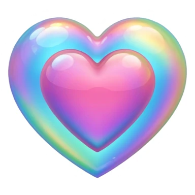 bubble heart sticker