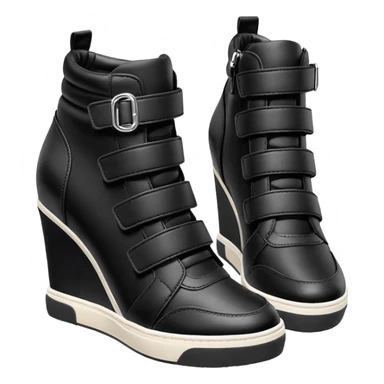 steve madden wedge sneakers hook and loop strap sticker