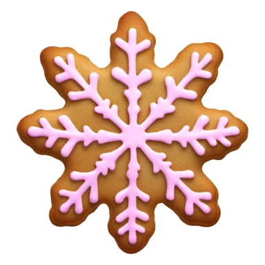 pink snowflake cookie  sticker
