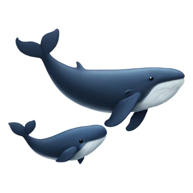 A whale and her baby sticker