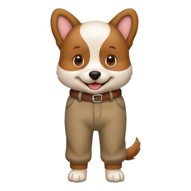 dog wearing pants sticker