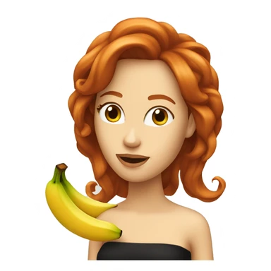 Chanteuse rousse micro banane sticker