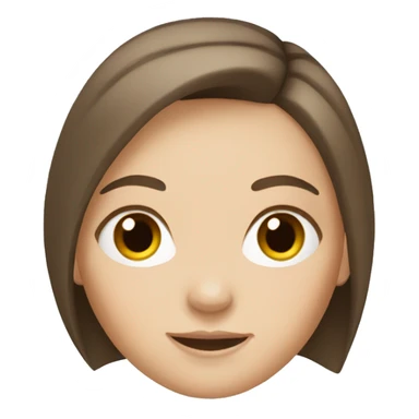 White girl with brunette hair sticker