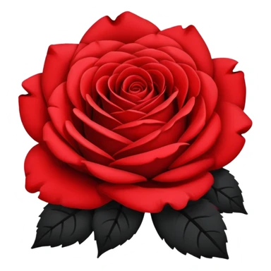 red and black  mix rose sticker