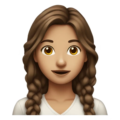 brown haired girl portrait sticker