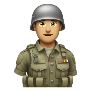 Soldat allemand blanc sticker
