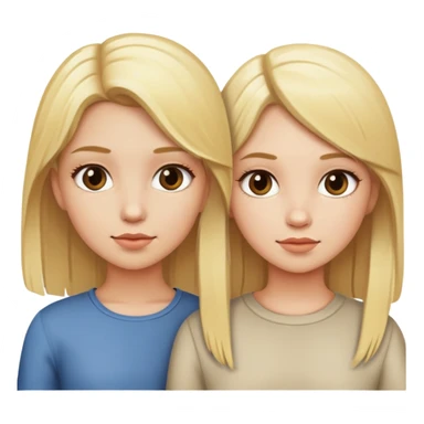 two girls with blonde hair sticker