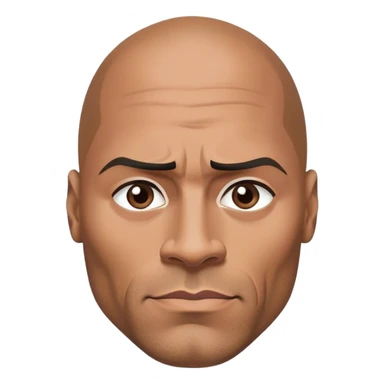 dwayne “the rock” johnson doing the eyebrow raise sticker