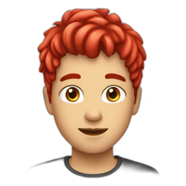 Garçon cheveux rouge sticker