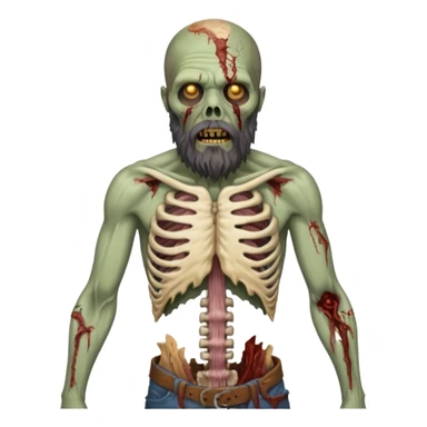 long bearded zombie sticker