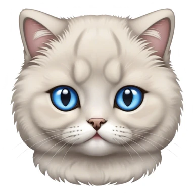 Scottish fold blue eyes sticker