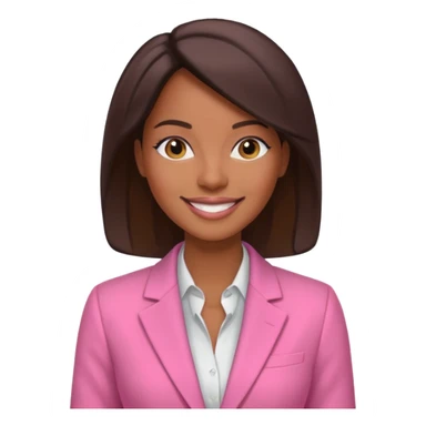 Black business woman in pink sticker