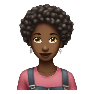 Can cherry soda Beautiful black young female  sticker