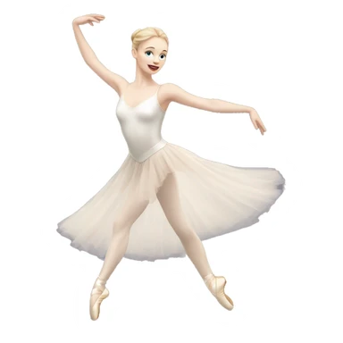 Beautiful Pale skin ballet dancer dancing sticker