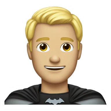 Blonde man dressed as Batman sticker