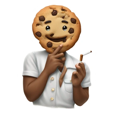 Cookie smoking a cigarette  sticker