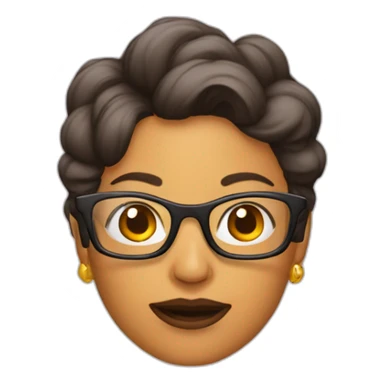 mama con lentes  sticker