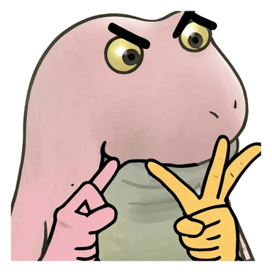 pink middle finger with yellow nails sticker