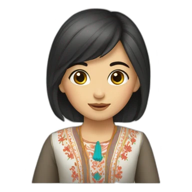 Uzbek girl sticker